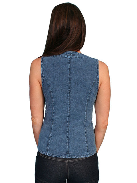 Lace Up Tank Top Blue PSL-058